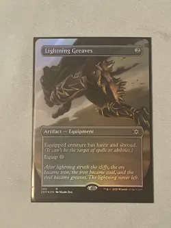 MTG Double Masters Boarderless Lightning Greaves - Image 1