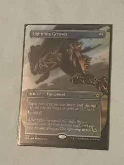MTG Double Masters Boarderless Lightning Greaves - Image 2