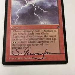 Mtg Chain Lightning Legends Signed Sandra Everingham x4 - Image 3