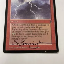 Mtg Chain Lightning Legends Signed Sandra Everingham x4 - Image 4
