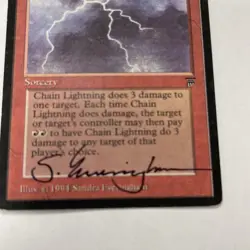 Mtg Chain Lightning Legends Signed Sandra Everingham x4 - Image 5