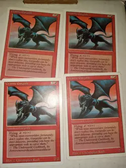4x Granite Gargoyles-Revised Edition-MTG Magic the Gathering Playset Light Play - Image 1