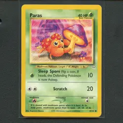 Pokemon TCG Paras 47/64 WotC Neo Revelation Regular Common Card EN-LP 2000 - Image 1