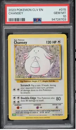 2023 Pokemon TCG Classic Collection - #015 CHANSEY - PSA 10 GEM MINT - Image 1