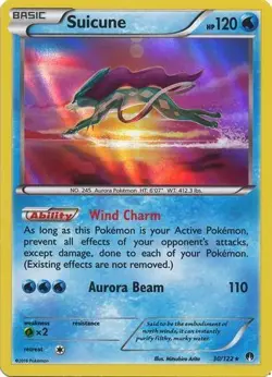 SUICUNE 30/122 XY BREAKPOINT POKEMON (HOLO RARE, LP) - Image 1