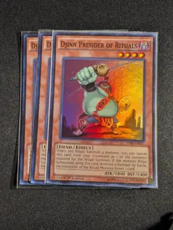 Yugioh - 3x Djinn Presider of Rituals THSF-EN037 1st Edition Super Rare NM - Image 1