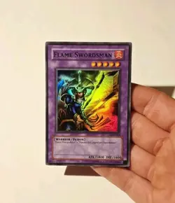 Yugioh Flame Swordsman LOB-003 Super Rare LP - Image 3