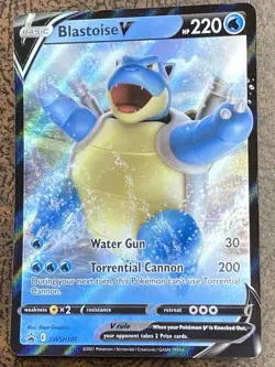 Blastoise V SWSH101 Black Star Promo Holo Pokemon Card - Image 1