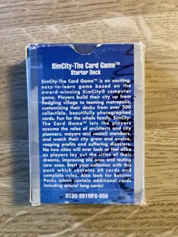 Sim City: The Card Game Starter Pack Collectible Card Game - Open, Cards Intact - Image 3