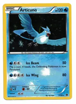 Pokemon Card: Articuno COSMO HOLO 27/99 Next Destinies Set Rare! GD - Image 1