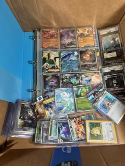 Entire Pokemon Card Collection Box 2x Binders Full Arts SEALED ETB Graded Slabs - Image 3