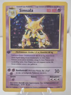 Alakazam Samsala 1st Edition Pokemon Card Base Set German 1999 1/102 - Image 1