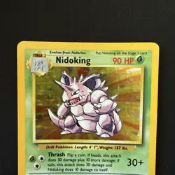 Pokemon TCG Nidoking Base Set Holo Unlimited Rare Card 11/102 LP/NM Condition - Image 3
