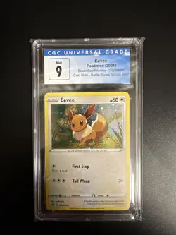 Pokemon TCG Eevee SWSH095 Sword & Shield Black Star Promo Holo Card CGC MINT 9 - Image 1