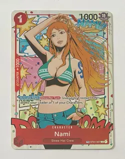 One Piece TCG Card - Wings Of The Captain OP06-ST01-007 Nami Treasure Rare Mint - Image 1