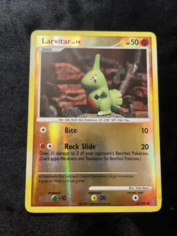 Larvitar 63/100 D&P Stormfront Pokemon Card Reverse Holo Foil Rare HP - Image 1