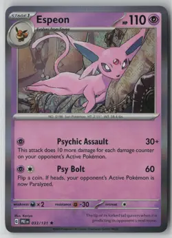 Espeon 033/131 Pokemon TCG Prismatic Evolutions Holo Rare Card (Near Mint) NM 1 - Image 1