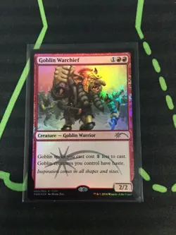 MTG Magic The Gathering Goblin Warchief Foil Promo Commander - Image 1