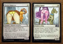 Novice Inspector Selfless Savior Altered Art Hand Painted MTG Magic Gathering SD - Image 1