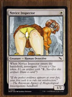 Novice Inspector Selfless Savior Altered Art Hand Painted MTG Magic Gathering SD - Image 2