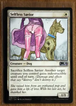 Novice Inspector Selfless Savior Altered Art Hand Painted MTG Magic Gathering SD - Image 3