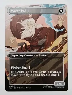 MTG The Legend of Roku #0357 Borderless Mythic Rare Enchantment Saga Avatar - Image 3