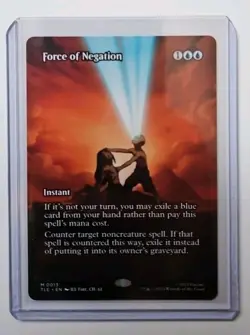 MTG Force of Negation #0013 Showcase Borderless Source Material Mythic Rare TLE - Image 1