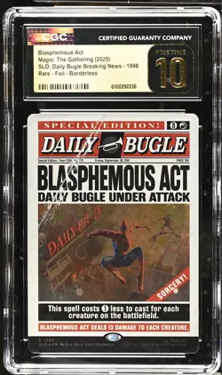 BLASPHEMOUS ACT Secret Lair Foil Daily Bugle Spider Man CGC Pristine 10 MTG - Image 1