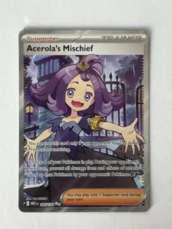 Pokemon TCG Acerola's Mischief 165/132 Ultra Rare Mega Evolution NM - Image 1