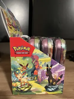 Pokemon TCG Prismatic Evolutions Mini Tin Display Box Full Set of 8 SEALED Tins - Image 5