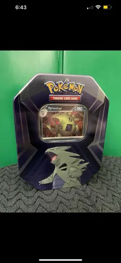 Pokemon TCG: Scarlet & Violet Tyranitar Triple Whammy Tin - Sealed - Brand New - Image 1