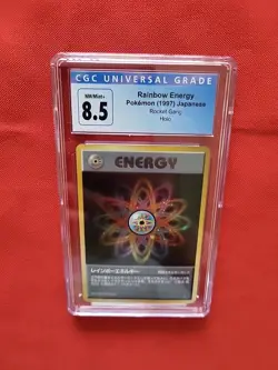 Pokemon: Rainbow Energy Team Rocket Japanese Holo Rare - CGC 8.5 SWIRL - D56 - Image 5