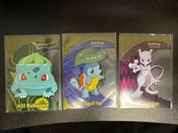 Mewtwo #PC5, Squirtle #PC4 & Bulbasaur #PC2 Pokemon 2000 Topps TV Clear **LOT** - Image 1