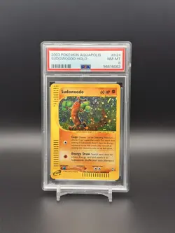 PSA 8 Pokemon Aquapolis Holo Rare SWIRL Sudowoodo H24/H32 NM/MINT Condition! - Image 1