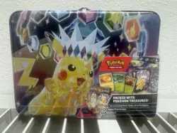 Brand New Sealed Pokemon Surging Sparks 2024 Fall Collectors Chest Tin Lunchbox - Image 1