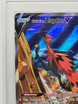 2021 POKEMON SWORD & SHIELD CHILLING REIGN #174 FULL ART/GALARIAN ZAPDOS V PSA 9 - Image 2