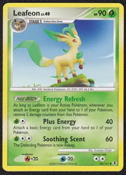 Pokemon Leafeon 45/111 Non-Holo Rare Platinum Rising Rivals - Image 1