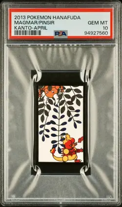 PSA 10 - Magma/Pinsir 2013 Hanafuda Kanto April - Pokemon - Image 1