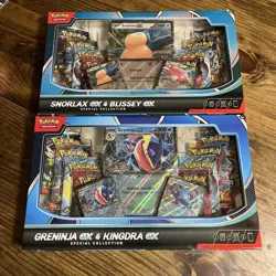 Pokemon Snorlax Ex & Blissey Ex + Greninja Kingdra Ex Special Collection Box - Image 1
