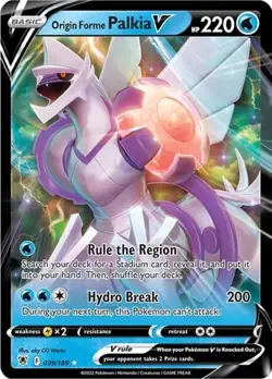 Origin Forme Palkia V (#039/189) - Holofoil SWSH - Astral Radiance LP Pokemon - Image 1