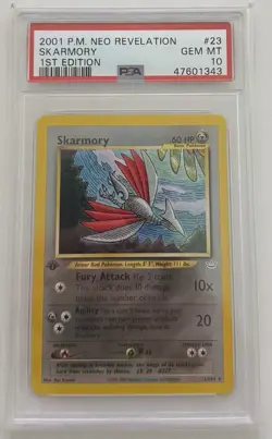 Skarmory Neo Revelation 1st Edition PSA 10 Pokemon 23/64 POP 136 - Image 1