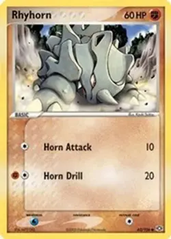 2x Rhyhorn (#62/106) EX - Emerald LP Pokemon - Image 1