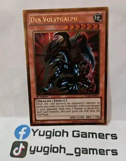 YUGIOH DES VOLSTGALPH PGLD-EN061 1 ST EDITION GOLD LIGHT PLAYED - Image 1