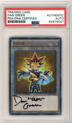 PSA Signed Dan Green Yu-Gi-Oh! TCG Token YGLD-ENTKN Limited Edition - Image 1