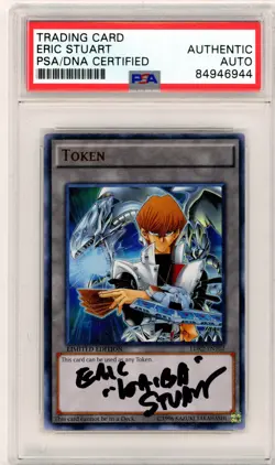 PSA Signed Eric Stuart Yu-Gi-Oh! TCG Token Kaiba LDK2-ENT02 Limted Edition - Image 1