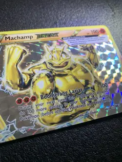 2016 Pokemon XY Evolutions Machamp BREAK #60 - Rare Holo Gold Card LP/NM 0408#56 - Image 2