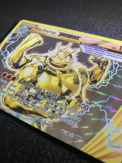 2016 Pokemon XY Evolutions Machamp BREAK #60 - Rare Holo Gold Card LP/NM 0408#56 - Image 3