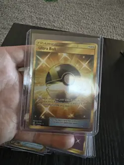 Pokemon TCG Ultra Ball Gold Secret Rare Holo Card 161/149 Sun and Moon Set - Image 3