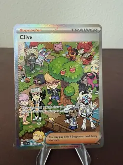 Pokemon TCG Paldean Fates Clive Sir Special Illustration Card 236/091 NM - Image 1