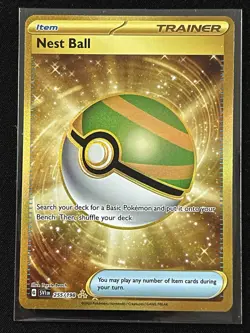 Pokemon TCG Scarlet & Violet Nest Ball Hyper Rare Holo Card 255/198 - Image 1